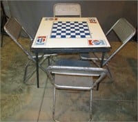 Pepsi Folding Metal Table and Chairs
