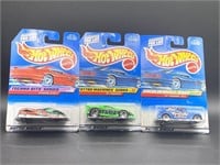 Lare 90’s series, three hot wheels, carded and