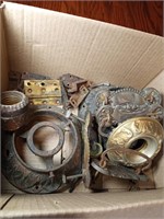 Box Of Brass & Cast Iron Fittings