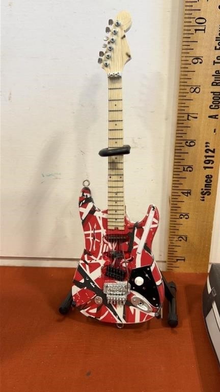 Van Halen 1/4 scale replica miniature guitar and