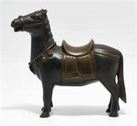 Bronze Asian Horse Figure.