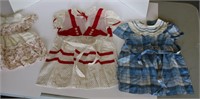 1940's Child Dresses set of 3