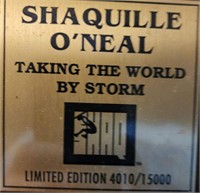 1992 SHAQ Taking The World By Storm Plaque