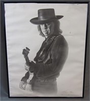 Rare Stevie Ray Vaughan Lithograph