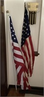 2 American flags