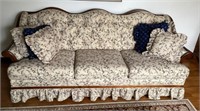 Floral 3-cushion sofa