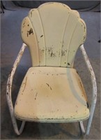 Vintage Metal Shell Back Chair