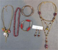 Red Jewelry Lot