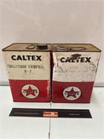 2x Caltex one Gallon Tins