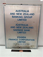 Metal ANZ Bank sign H700mm x W540mm