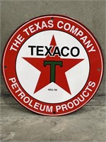 TEXACO Petroleum Products Enamel Sign - Diameter