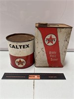 X2 Caltex Tins Inc 5lb Grease and 1 Gallon Brake