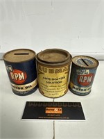 Assorted Tins Inc Taubmans and RPM Money Tins
