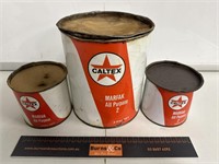 X3 Caltex Marfak tins Inc 500g Grease and 2.5kg