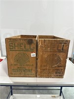 2x Shell Wooden Crates