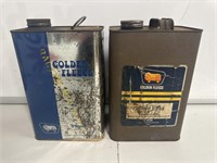 2 x Golden Fleece 5L Tins Inc. Paper Labelled