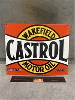 CASTROL WAKEFIELD Motor Oil Enamel Oil Rack Sign