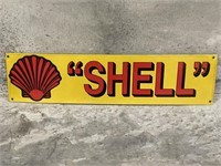 SHELL Enamel Sign - 610 x 150