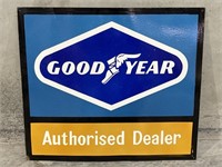 GOODYEAR Authorised Dealer Enamel Sign - 610 x