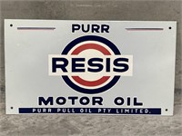 RESIS PURR PULL Motor Oil Enamel Sign - 480 x 270