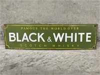 BLACK & WHITE Scotch whisky Enamel Sign - 460 x