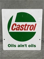 CASTROL Oils Ain’t Oils Screen Print Metal Sign -