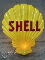 Light Up SHELL Perspex Wall Hanging Half Clam -