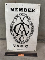 Original VACC Member Enamel Sign - 305 x 460
