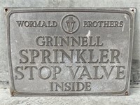 WORMALD BROTHERS Grinnell Sprinkler Stop Valve