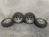 Set Of 4 CRAGAR Rims & Tyres 2 x 265/50 14 2 x