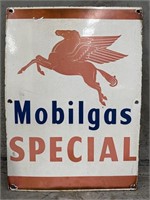 Original MOBILGAS SPECIAL Enamel Sign - 360 x 500