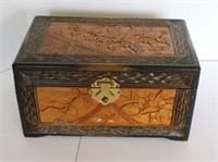 Vaw Tay Factory Carved Wood Box 12"x 7.5"