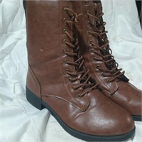 Women's Brown Florence  Combat Boots  size 8.5