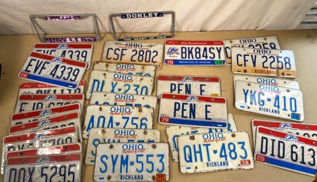 old Ohio license plates