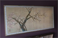 Japanese Silk Wall Art 56"W 27"T