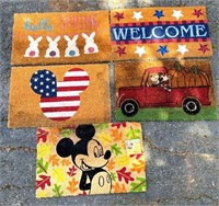 5pcs- 18x28 " welcome mats- DISNEY