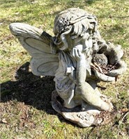 16" concrete angel lawn ornament