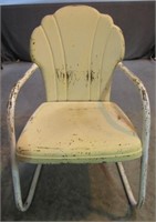 Vintage Metal Shell Back Chair