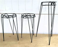 3pcs- wrought iron plant stands- 21" & 30"