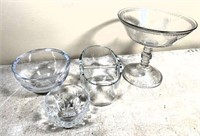 antique glass compote & more