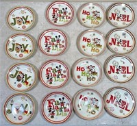 16pcs- Mickey Mouse Christmas 7" plates - Disney