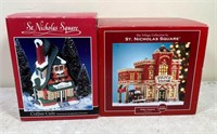 2pcs- St. Nicholas Square Christmas Village