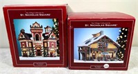 2pcs- St. Nicholas Square Christmas Village