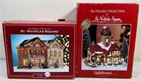 2pcs- St. Nicholas Square Christmas Village