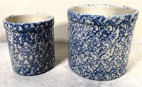 2 pcs- Roseville pottery crock & more