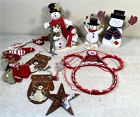 Snowman & Christmas decorations