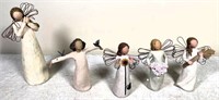 5pcs- Willow Tree Angels figurines christmas