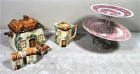 Englich pottery & Tiered dessert stand