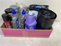 cleaning related, trash bags, partial containers