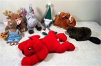 toy clifford & stuffed animals